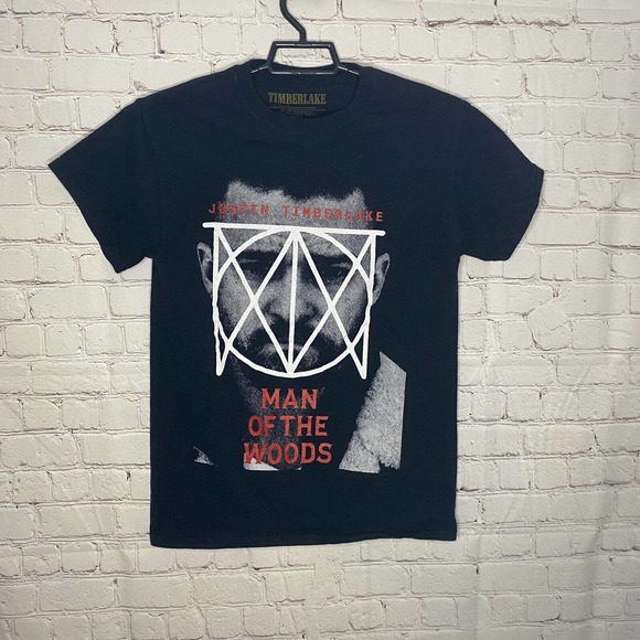 Justin Timberlake Man of the Woods Tour Concert Tee Mens S Black 100% Cotton - Picture 1 of 5